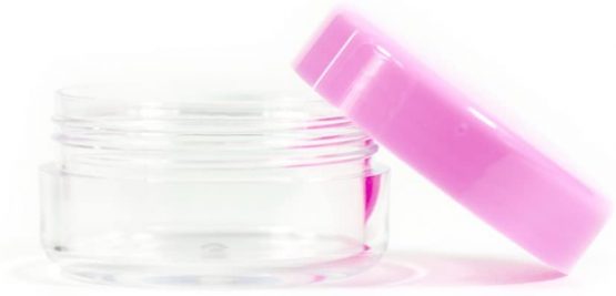 ZEJIA 10 Gram Cosmetic Containers 20pcs Sample Jars with Lids Plastic Makeup Sample Containers BPA Free Pot Jars(Pink) - Image 2