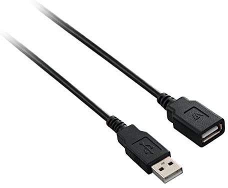 V7 V7E2USB2EXT-1.8M 1.8 m Male to Female USB 2.0 A to A Extension Cable - Black