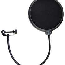 Heavy Duty Easy Use Microphone Swivel Pop Filter Double Layer Sound Shield Guard