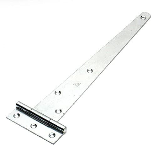 Merriway BH04077 (2 Pcs) Bright Zinc Plated Light Duty Tee Hinge, 150 mm, 6 inch - Pack of 2 Pieces