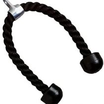Deluxe Gym Tricep Ropes 27-inch Heavy Duty Polypropylene Braid Tricep Rope Pull Down Double Grip (Black)