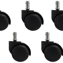 BiMi 5 x 50mm Heavy Duty Double Wheel Office Chair Swivel Castors