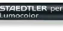 Staedtler 314 Lumocolor Universal Pen B Tip, Approx. 1.0 or 2.5 mm, Permanent, Pack of 10 in Cardboard Case red