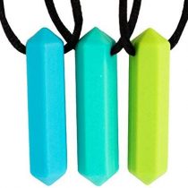 Tilcare Chew Chew Sensory Necklace – Best for Kids or Adults That Like Biting or Have Autism – Perfectly Textured Silicone Chewy Toys - Chewing Pendant for Boys & Girls - Chew Necklaces