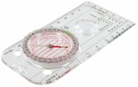 Highlander Pathfinder Military Map Compass - Clear, Transparent