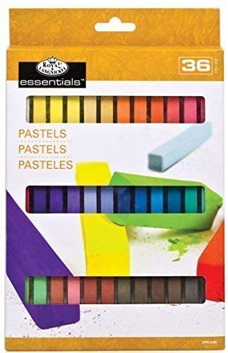 Royal & Langnickel Essentials 36 Soft Square Sketching Pastels Assorted Colours CPH-A36, Multicolour, 36 count (Pack of 1)