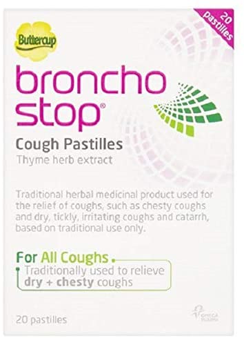 Bronchostop Cough Pastilles (20 Pastilles), Relief for All Cough Types Including Chesty & Dry Coughs