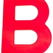 Merriway BH05625 Red High Visibility Reflective Plastic Stick-On Wheelie Bin Post Box Crate Dust Bin Letter 75 mm (3 Inch) Letter B - Pack of 2