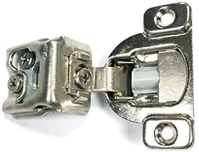 Merriway BH06213 (2 Pcs) Silver Tone Face Frame Cabinet Hinge USA Type Soft Closing 1.1/4 Inch - Pack of 2 Pieces