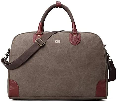 Troop London TRP0263 Classic Canvas Holdall - Large Brown