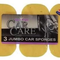 Super Bright: Car Care, Car Wash, Window Cleaning (3 x jumbo car sponges)