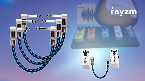 Rayzm Guitar Patch Cable, 6.35mm Noiseless 15cm Guitar & Bass Effects Pedalboard Patch Cable Cord - Image 4