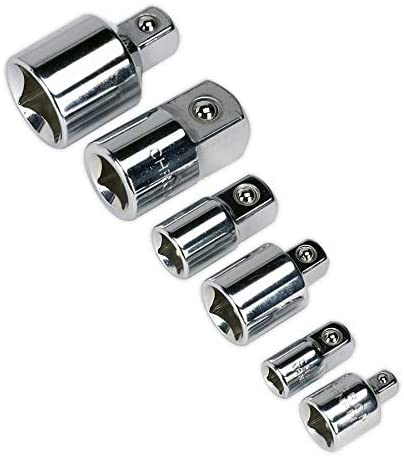 Sealey Ak2736 Socket Adaptor Set 6Pc, Silver, Variety Pack - Image 2