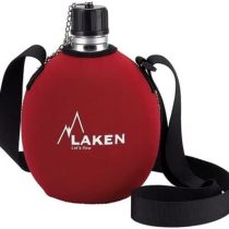 Laken Clasica 1 Litre Water Canteen, Aluminum Camping Bottle with Neoprene Pouch and Strap, Narrow Mouth, Leak Proof, BPA Free, Red