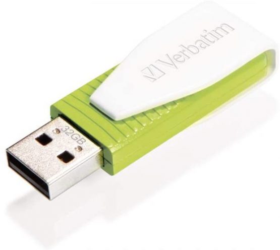 Verbatim Store 'n' Go Swivel USB Flash Drive 32 GB - USB 2.0 - USB memory stick - for laptop notebook ultrabook TV car stereo - USB 2.0 stick - with swivel cap - eucalyptus green