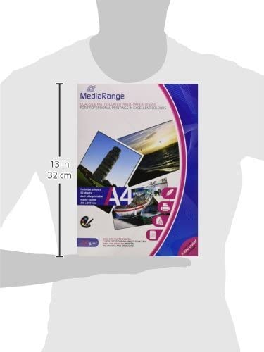 MediaRange MRINK112 Photo Paper A4 White 50 Sheets 250gr matt Coated on Both Sides, beidseitig matt - Image 2
