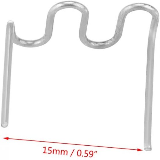 Welding Staples, 100pcs 0.8mm Auto Bumper Repair Pre Cut Welding Staples Repair Tool Kit 3 Types Available("Wave" Style) - Image 3