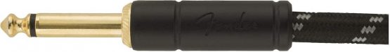Fender 990820085 Deluxe Series Instrument Cable - 15 ft – STR/ANG – Black Tweed, 4.5m - Image 2