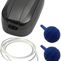 Hidom 4.5w Aquarium Adjustable Air Pump Twin Valve HD-604 with Accessories