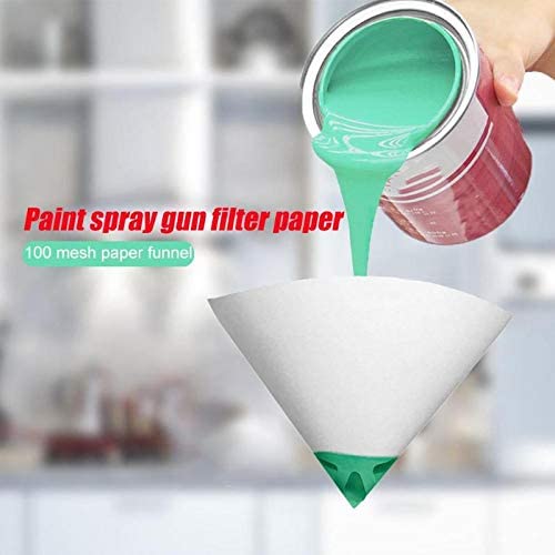 Pack of 100 paint strainers, disposable colour paper sieves with 1 silicone filter for car paint paint sieve, paint filter - Image 4