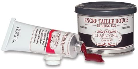 Lefranc and Bourgeois Charbonnel etching ink, Weiches Schwarz, 200ml Topf - Kupferdruckfarbe, Soft Black - Image 2
