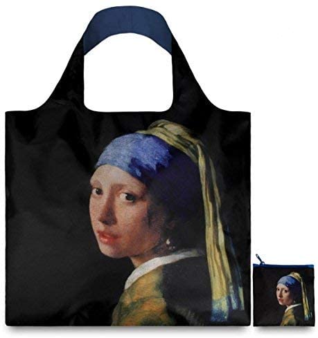 LOQI Museum Johannes Vermeer Girl with A Pearl Earring Canvas & Beach Tote Bag, 50 cm, 20 L, Multicolour - Image 4