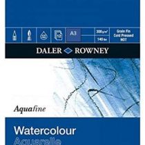 Daler Rowney Aquafine aquarelle artists watercolour pad A3 12 sheets 300gsm NOT surface