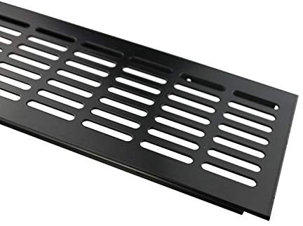 MS Fittings Air vent Web plate Ventilation made of Aluminium 100mm x 400mm in Various Colours - Black - RAL 9005