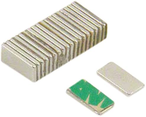 Self Adhesive N42 Neodymium Magnet for Arts Crafts, Model Making, DIY, Hobbies, Office and Home, 10mm x 5mm x 1mm thick