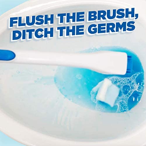 Duck Fresh Brush with Holder, Toilet Bowl Cleaner Starter Kit, 1 Handle + 4 Refills, White, 5 count (Pack of 1) - Image 4