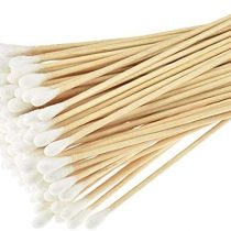 Cotton Swabs, (Pack of 4/Total 400 pcs) Swabs long, Cotton Swabs With Wooden Handles, CLEANING single-tipped Cosmetic Tool makeup removal wound care Cotton Buds