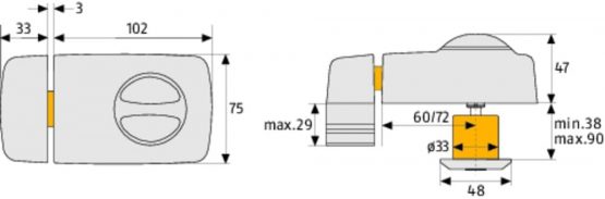 ABUS 532948 7010 W Additional Door Lock with Rotary Knob White - Image 3