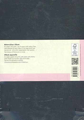 Moleskine Art Watercolour Album and Notebook, Sketchbook With Elastic Closure - Image 2