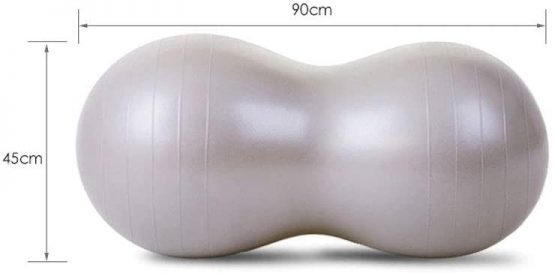 Fortitude Sports Peanut Swiss Ball 45cm by 90 cm | Peanut Exercise Ball for Yoga, Fitness and Physical Therapy | Peanut Balance Ball Anti Burst - Image 4