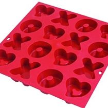 De Buyer 1949.00 Moul ' Flex Silicone XO-Shaped Baking Mould, 21 cm x 21 cm