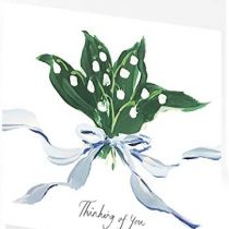 ArtPress Susannah Garrod Lily of The Valley Posy Thinking of You Floral Greeting Card (15 x 15 cm)