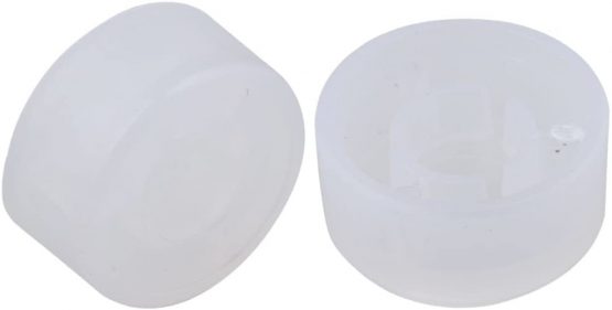 Plastic Guitar Stomp Knob Pedal Knobs Protector Cap Pack of 10 (Transparent White) - Image 2