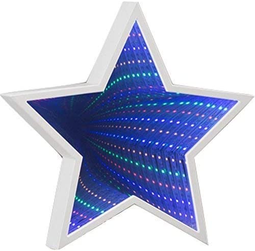 Star Infinity Tunnel Light Mirror Coloured LED’s 12″ x 12″ – BigaMart