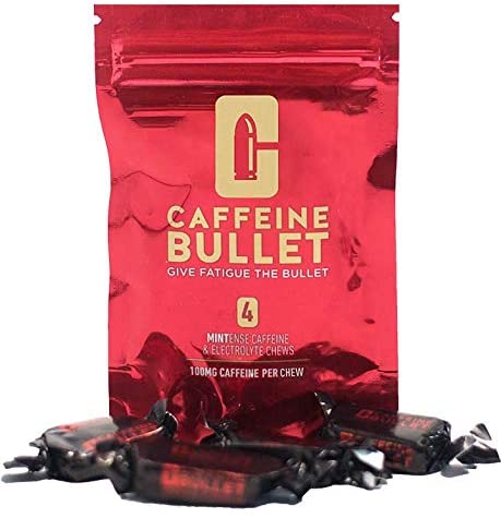 Caffeine Bullet Mint Energy Chews *4, Faster Kick Than Pills, Gels and Gum. 100mg Caffeine, Sport Science for Running Cycling