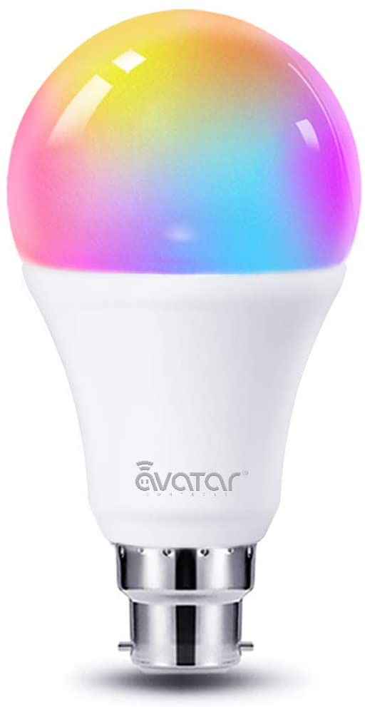 Avatar Controls Smart Bulb, Alexa Light Bulbs B22 Bayonet 9W RGBCW Colour Dimmable Works with Alexa/Google Home