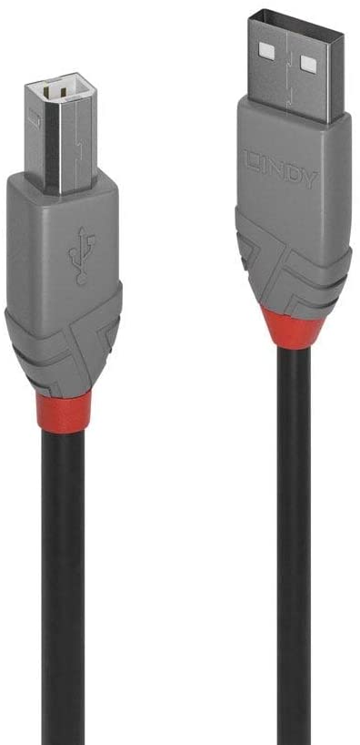 Lindy 3m USB 2.0 Printer Cable, USB-A to USB-B Cable ,Scanner and Printer cable for HP Canon, Dell, Epson, Brother