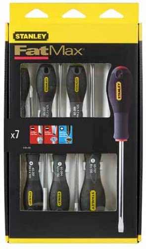 STANLEY 0-65-425 FATMAX 7 Piece Screwdriver Set, Parallel/Flared/Pozi, Multi-colour - Image 2