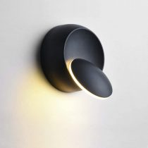 LED Wall Light Rotatable 350 Degree Modern Indoor Wall Lamp Adjustable Angle Lighting Direction Wall Sconce Lighting Fixtures for Living Room Bedroom Bathroom Room Hallway, Warm White (5W, Black)
