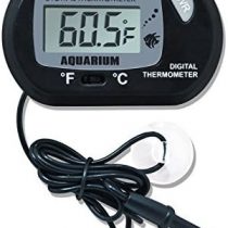 Eidyer Aquarium Thermometers, Digital LCD Water Thermometer Waterproof with Probe for Fish Tank Aquarium Marine Reptile Habitat Temperature, 5.8X3.6X1.1CM