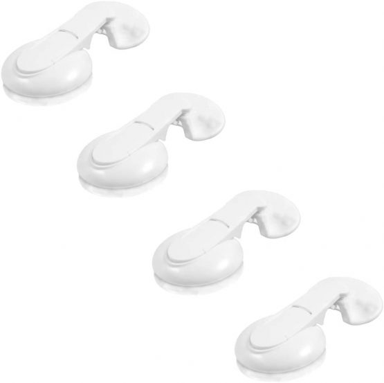 Offgridtec 009700 Cherug Seat for Sliding Doors Lock Fastener, Pack of 4, White
