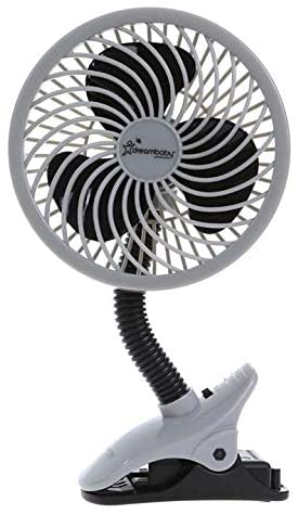 Dreambaby Pram Fan, Caged Stroller Fan for Babies, Adjustable Clip-On Fan