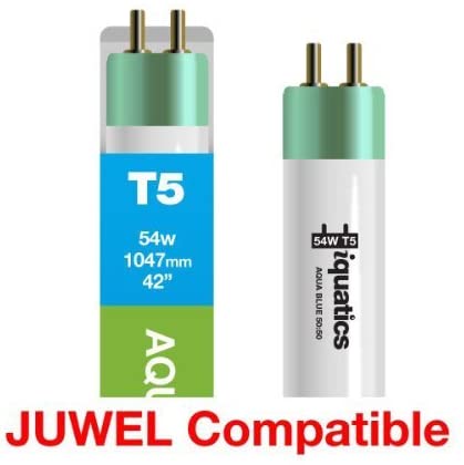 iQuatics Juwel Compatible Aquarium Fluorescent Light Bulb T5 (3 Pack), Aqua Blue 50:50, 54w 1047mm 42"