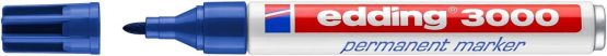 edding 3000 Permanent Marker - Black, Red, Blue, Green - 4 Marker Pens - Round Tip 1.5-3 mm - Quick-Drying Permanent Markers - Waterproof,Smudge-Proof - for Cardboard, Plastic, Wood, Metal, Fabric - Image 4