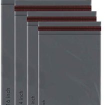 100 Mixed Grey Mailing Poly Postal Self Seal Bags 4 Sizes 25 from Each iSOUL Small to Large Mailing Bags Postage Packaging Assorted Mailers Posting Shipping Post Parcel Package Bags (Grey)