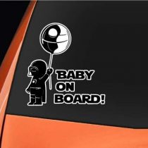 Epic Modz Inspired Baby On Board Vinyl Car Van Truck Bike Bumper Decal Sticker Safety Child (Black)